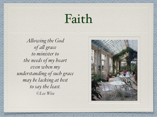 Faith Allowing God