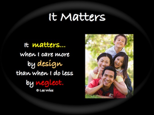 It Matters When I Care