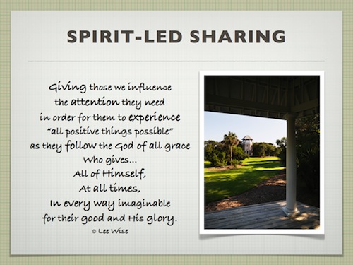 Spirit-Led Sharing