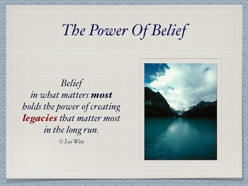 The Power Of Belief