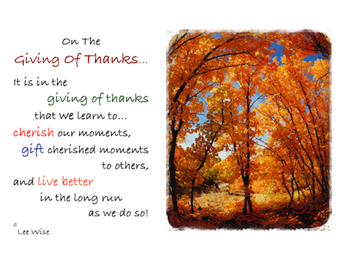 On The Giving Of Thanks